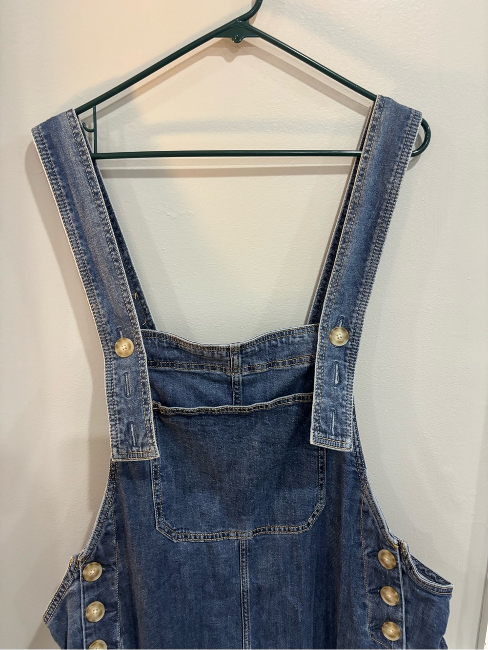 Molly Yeh Women's Easy Denim Overalls Plus Size 2X Wide leg adjustable straps - Picture 16 of 16